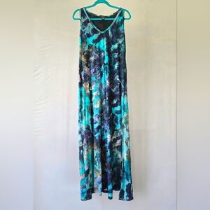 Karen Kane Vibrant Blue and Purple Maxi Dress